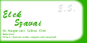 elek szavai business card