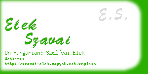 elek szavai business card